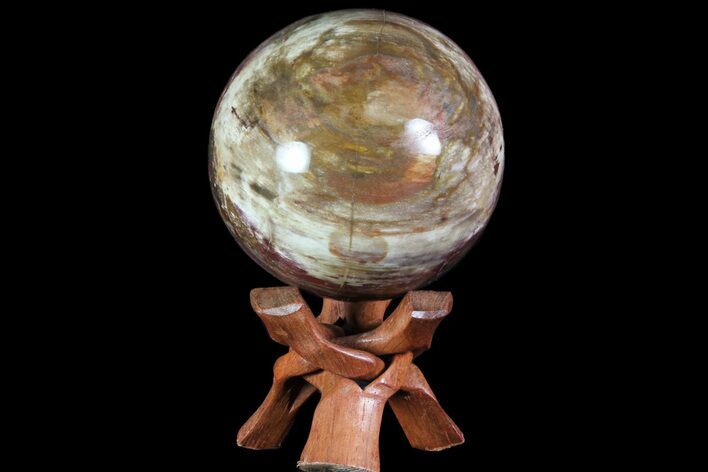 Colorful Petrified Wood Sphere - Madagascar #71437